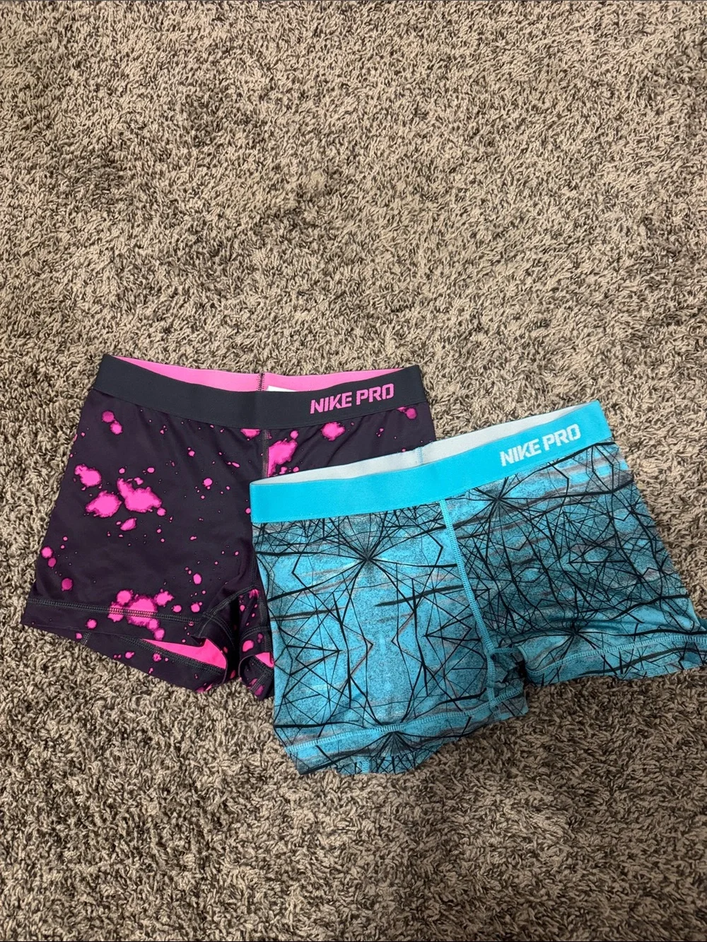 Nike Pro women’s Nike Pros - Black with Pink & Teal
